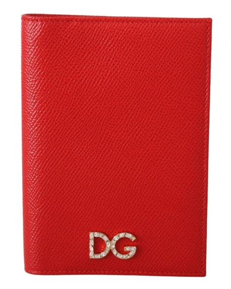 DOLCE GABBANA Dauphine Crystal Wallet On Chain Red.